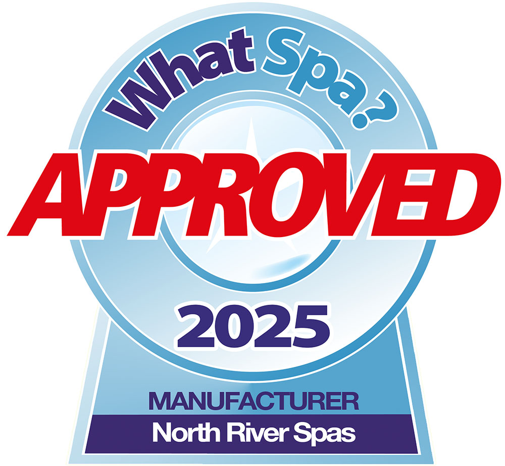 WhatSpa Approved Manufacturer 2025 logo - North River Spas